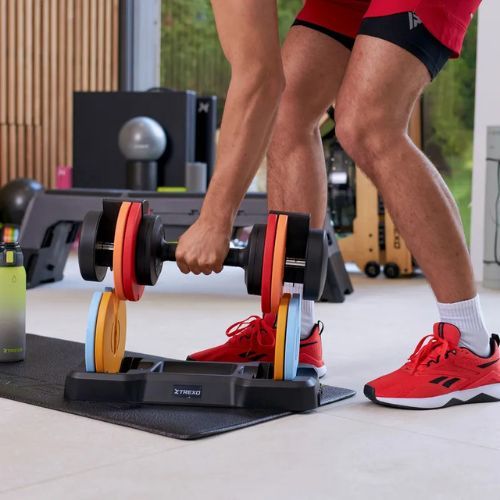 Nastaviteľná činka XTREXO 25 kg viacfarebná