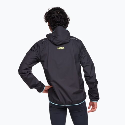 Pánska bežecká bunda HOKA Tecsky Waterproof black