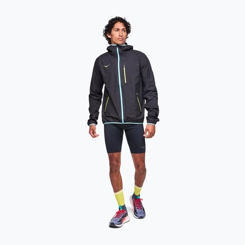 Pánska bežecká bunda HOKA Tecsky Waterproof black