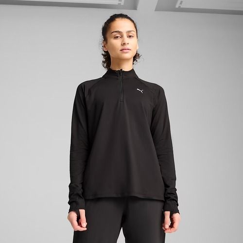 Dámska bežecká mikina PUMA Run Velocity Cloudspun 1/4 Zip puma black
