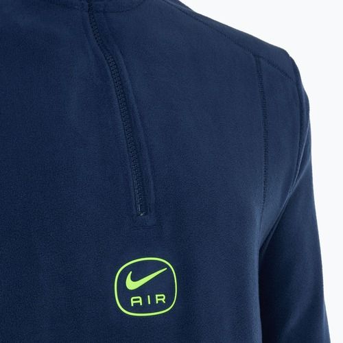 Pánske tričko Nike Swoosh Air Polar Fleece Half Zip Top midnight navy/ volt