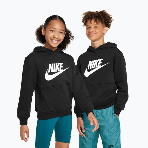Detská mikina Nike Club Fleece Hoodie black/white
