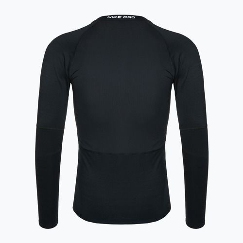 Pánske tréningové tričko s dlhým rukávom Nike Pro Warm LS black/white