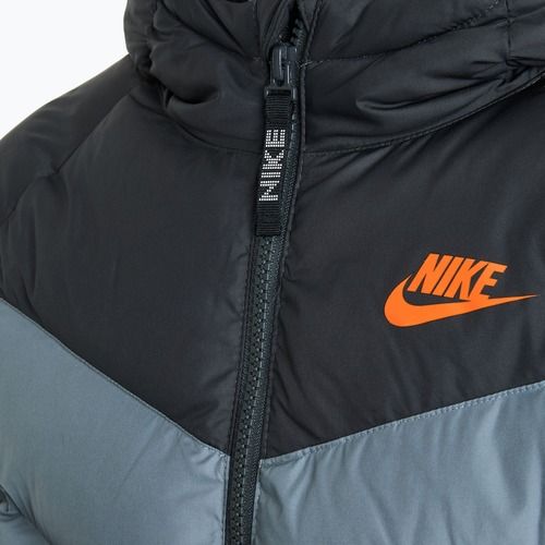 Nike Sportswear Big Kids Syntetická antracitová/ studená sivá/ bezpečnostná oranžová bunda