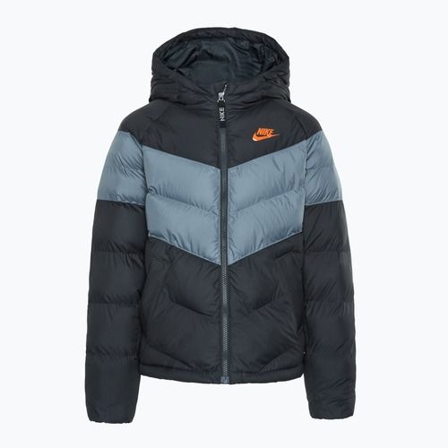 Nike Sportswear Big Kids Syntetická antracitová/ studená sivá/ bezpečnostná oranžová bunda