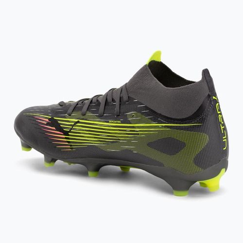 Pánske kopačky PUMA Ultra 5 Match+ FG/AG matte aged silver/yellow alert/puma aged silver