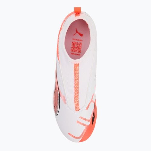 Detské kopačky PUMA Ultra 5 Match+ LL FG/AG Jr. puma white/puma black/glowing red