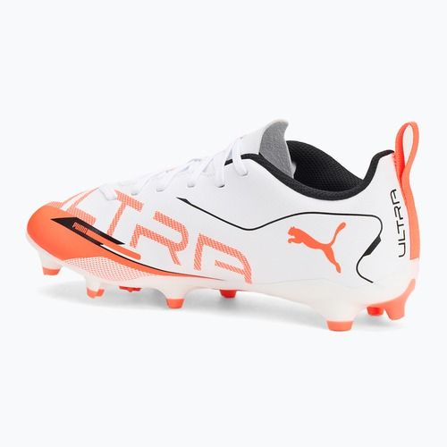 Detské kopačky PUMA Ultra 5 Play FG/AG Jr puma white/puma black/glowing red