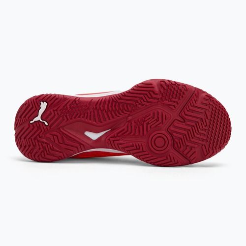 Detské hádzanárské topánky PUMA Accelerate Jr glowing red/white/dark crimson/black