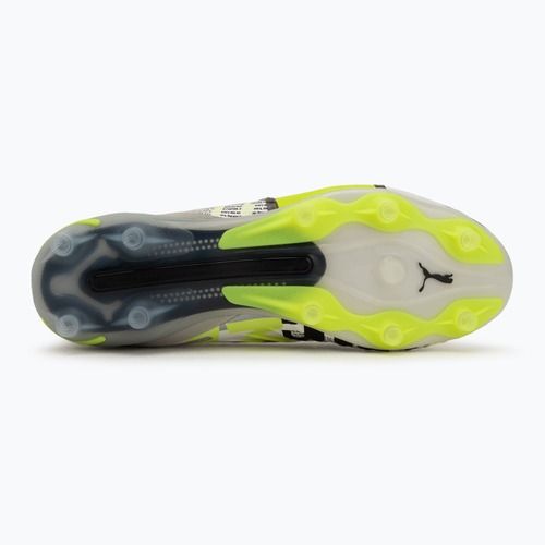 Pánske kopačky PUMA King Ultimate Forever FG/AG biela šedá/electric lime/puma white/flat light gray