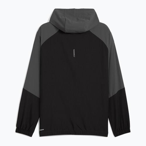 Pánska bežecká bunda PUMA Run Ultraweave s kapucňou tmavosivá