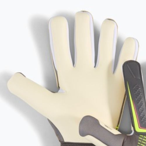 Brankárske rukavice PUMA Ultra Pro NC matná strieborná/žltá výstraha