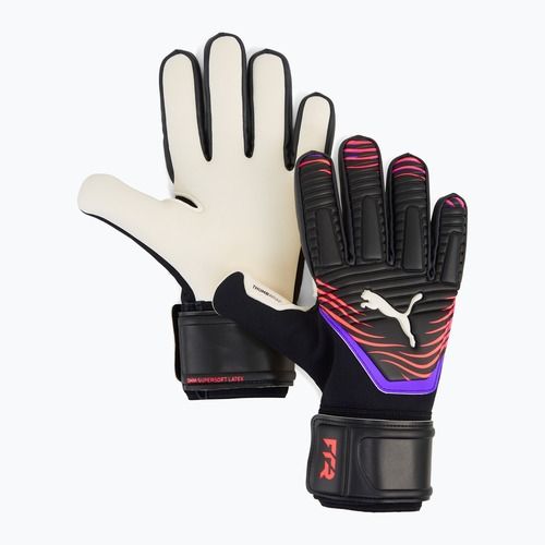 Brankárske rukavice PUMA Future Pro Hybrid puma black/glowing red/purple glimmer