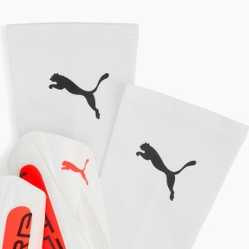 Chrániče holení PUMA Ultra Light Sleeve puma white/glowing red