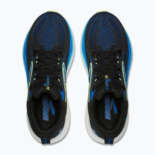 Pánska bežecká obuv Brooks Glycerin 22 wide fit black/cobalt/neo yellow