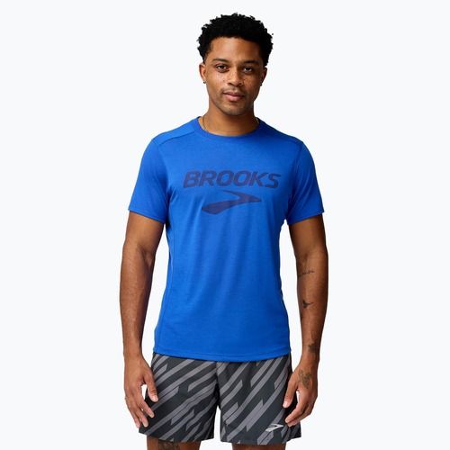Pánske bežecké tričko Brooks Distance 3.0 neo blue/brooks logo