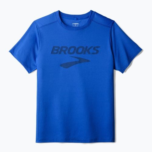 Pánske bežecké tričko Brooks Distance 3.0 neo blue/brooks logo