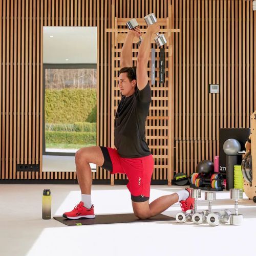 Chrómové činky XTREXO 2x12 kg strieborné