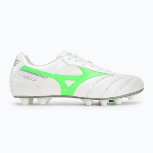 Pánske kopačky Mizuno Morelia II Elite Md white/neon green/galaxy silver
