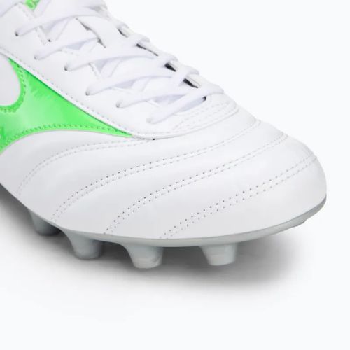 Pánske kopačky Mizuno Morelia II Club Md white/neon green/galaxy silver