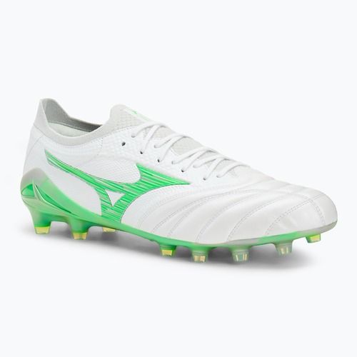 Futbalové kopačky Mizuno Morelia Neo IV β Japan Fg white/neon green/cool gray 3c