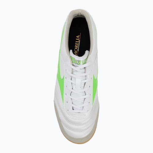 Pánske kopačky Mizuno Morelia Sala Elite IN white/neon green/galaxy silver