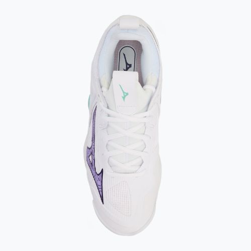 Volejbalová obuv Mizuno Wave Momentum 3 white/violet indigo/camellia rose
