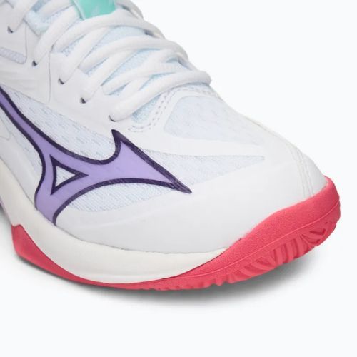 Detská volejbalová obuv Mizuno Lightning Star Z7 white/violet indigo/camellia rose