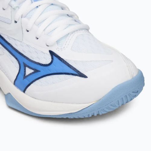 Detská volejbalová obuv Mizuno Lightning Star Z7 white/bellwether blue/bel air blue