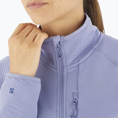 Dámska trekingová mikina Salomon Lightwarm Full Zip blue granite