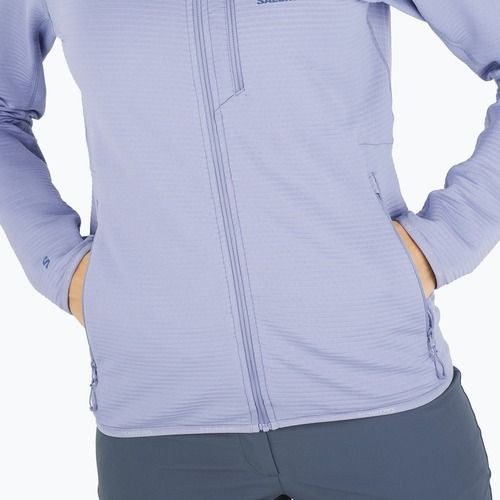 Dámska trekingová mikina Salomon Lightwarm Full Zip blue granite