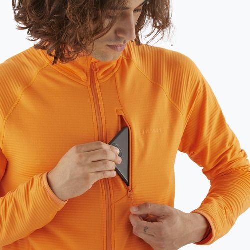 Pánska trekingová mikina Salomon Lightwarm Full Zip turmeric