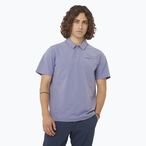 Pánske polo tričko Salomon Trackline Polo blue granite