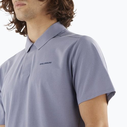 Pánske polo tričko Salomon Trackline Polo blue granite