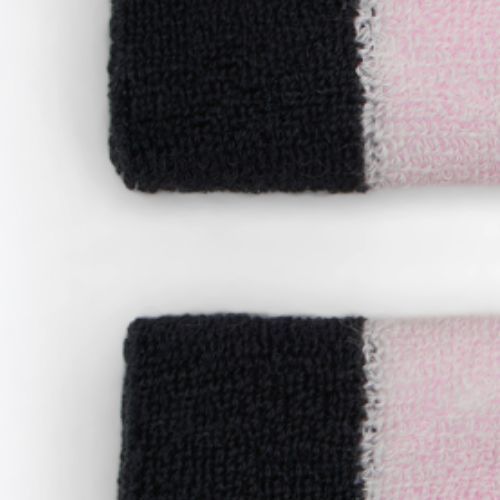 Potítka Nike Swoosh Doublewide Wristbands 2 szt. pink foam/coconut milk/black