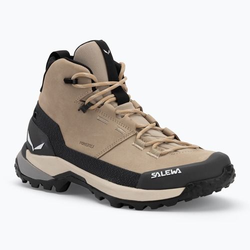 Dámske trekové topánky Salewa Puez Leather Mid Ptx quicksand/onyx