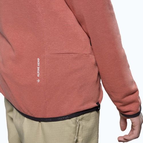 Dámska trekingová mikina Salewa Agner Hemp 2 s kapucňou etruscan red