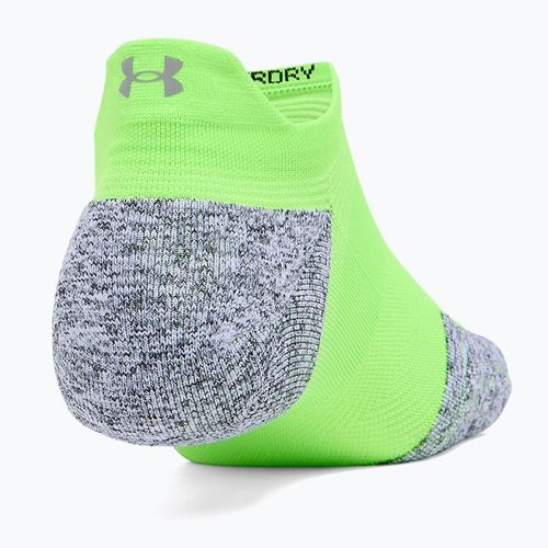 Ponožky Under Armour Dry Run Cushion No Show Tab hyper green/hyper green/reflective