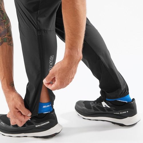 Pánske bežecké nohavice Salomon Bonatti Trail deep black