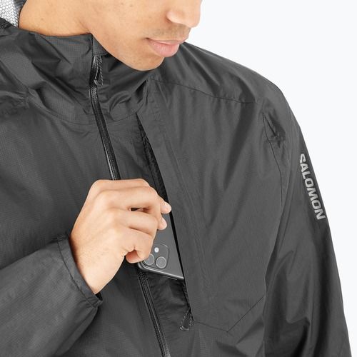 Pánska bežecká bunda Salomon Bonatti Waterproof deep black