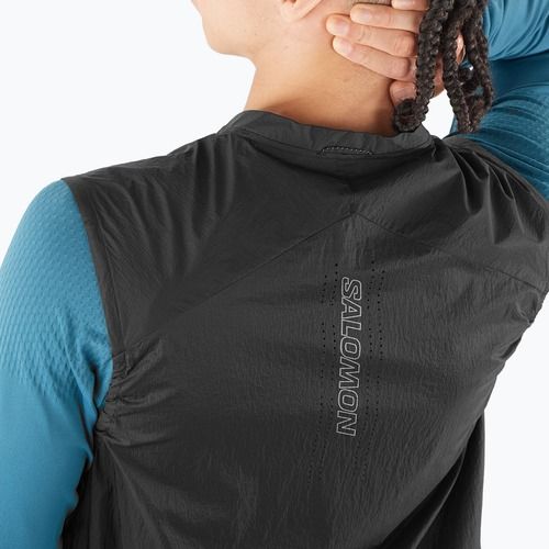 Pánska bežecká vesta Salomon Sense Aero Wind deep black