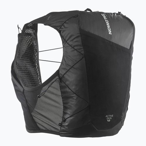 Bežecká vesta Salomon Active Skin 12 No Flasks black/metal