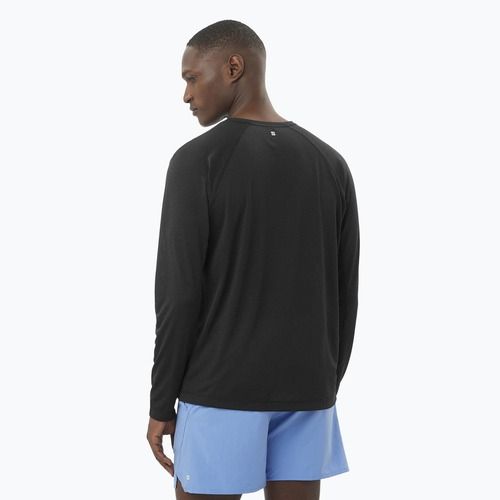 Pánske bežecké tričko s dlhým rukávom Salomon SHAKEout Core deep black