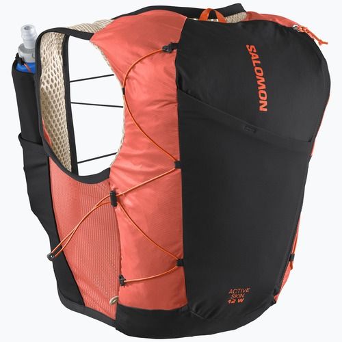 Dámska bežecká vesta Salomon Active Skin 12 Set emerglow/black