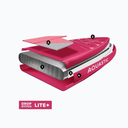 Súprava doska SUP nafukovacia AQUASTIC Touring 11'6" pink