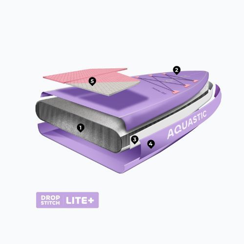 Súprava doska SUP nafukovacia AQUASTIC Touring 11'6" purple