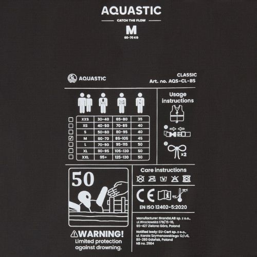 AQUASTIC Classic 50N červená vesta na istenie