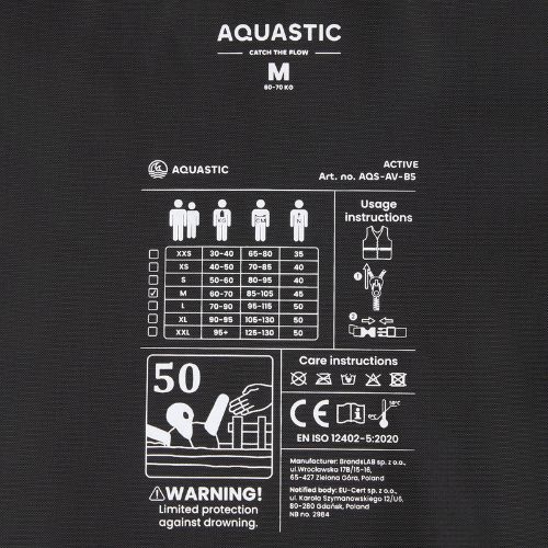 AQUASTIC Active 50N červená bezpečnostná vesta