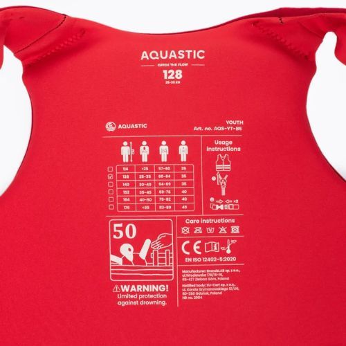 Detská plávacia vesta AQUASTIC Youth 50N Red