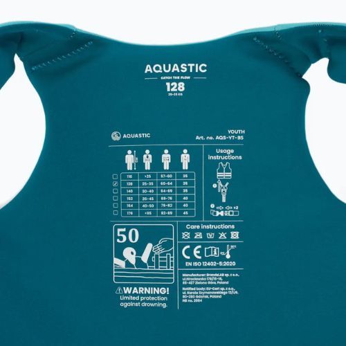 Detská bezpečnostná vesta AQUASTIC Youth 50N modrá